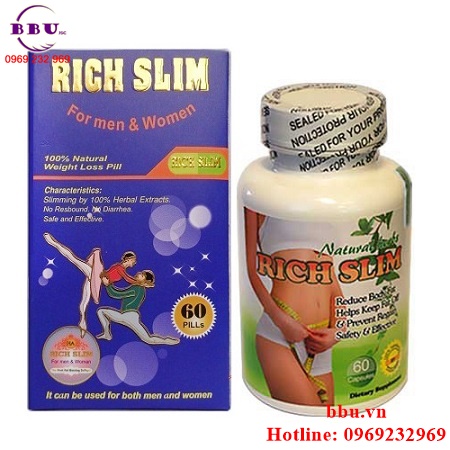 Thuốc uống giảm cân rich slim ngăn chặn khả năng hấp thu chất béo của cơ thể