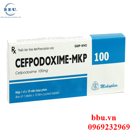 Thuốc kháng sinh điều trị viêm xoang, viêm amidan, viêm tai cefpodoxime mkp 100