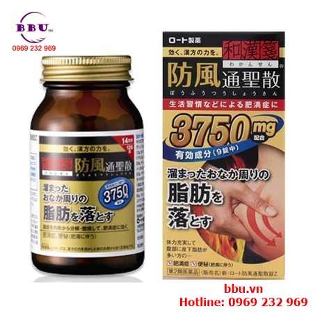 Thuốc uống làm giảm mỡ bụng rohto 3750 của nhật bản