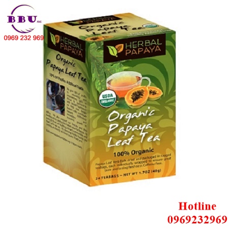 Trà đu đủ điều trị ung thư organic papaya leaf tea - 24 tea bags Trà đu đủ điều trị ung thư organic papaya leaf tea - 24 tea bags
