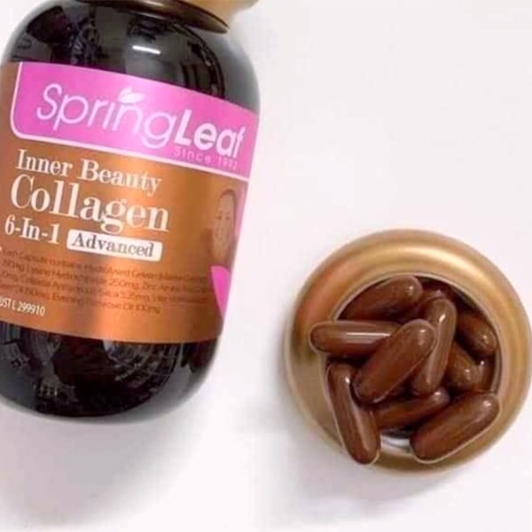 Viên uống collagen 6 in 1 spring leaf inner beauty plus tái tạo làn da tươi trẻ