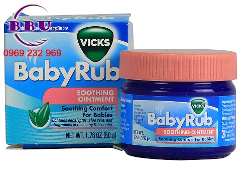 Dầu bôi ấm ngực giảm ho cho bé vicks baby rub