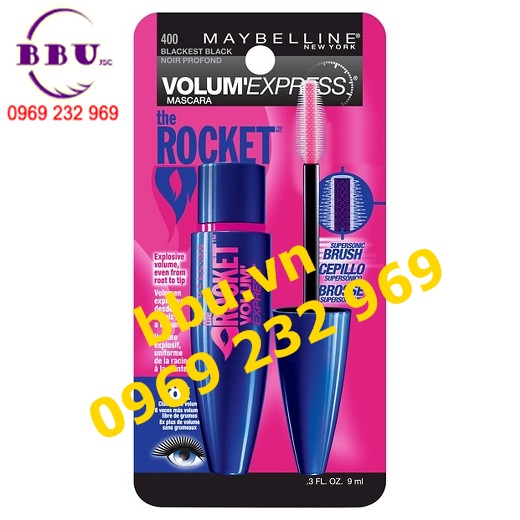 Bộ 2 cây tặng 1 cây mascara maybeline new york the rocket của mỹ