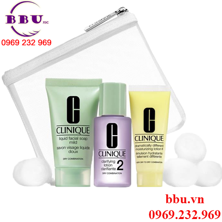 Bộ 3 bước chăm sóc da clinique