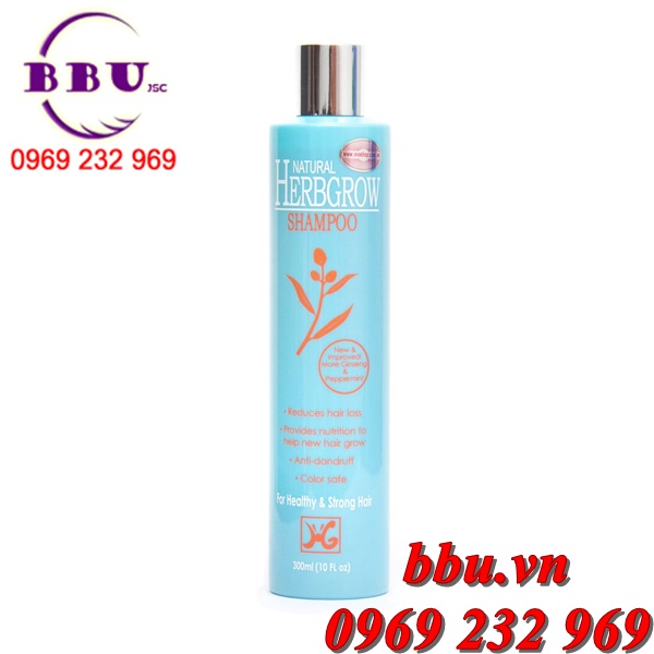 Bộ dầu gội và dầu xả trị rụng tóc herbgrow shampoo 300ml/chai từ mỹ tặng 1 chai dưỡng tóc 300ml herbgrow