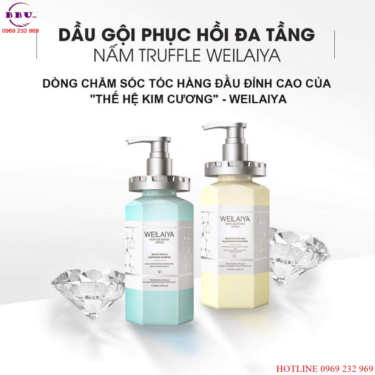 Bộ dầu gội xả phục hồi đa tầng nấm truffle weilaiya