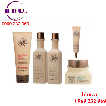 Bộ dưỡng da trị mụn clean face oil free control cream