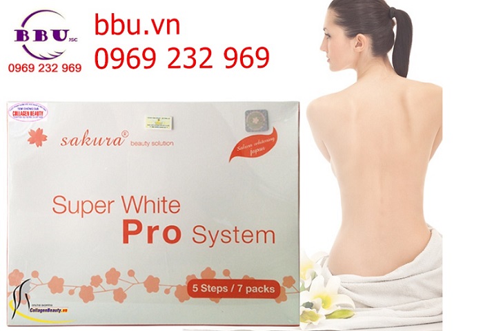 Kem tắm trắng cho da sakura supper white pro system