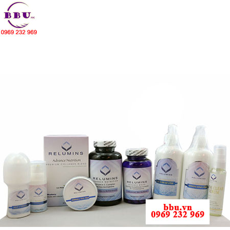 Bộ sản phẩm dưỡng trắng da toàn thân relumins của mỹ