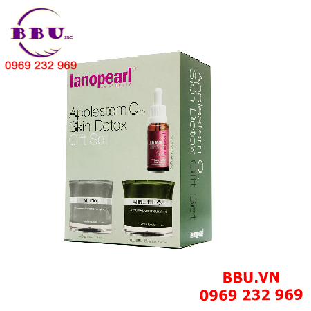 Bộ sản phẩm giải độc tố và tái tạo da của úc lanopearl applestem q10 skin detox gift set