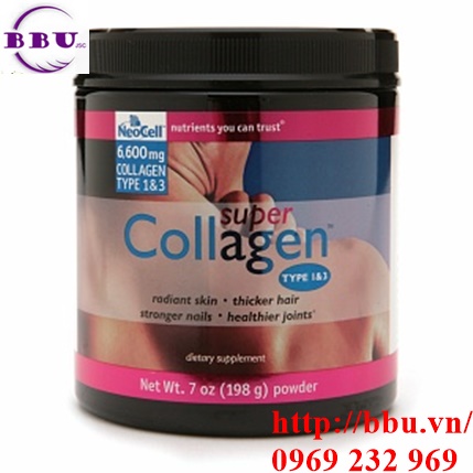 Collagne neocell type 1 & 3 dạng bột hàm lượng cao 6600 mg 198g
