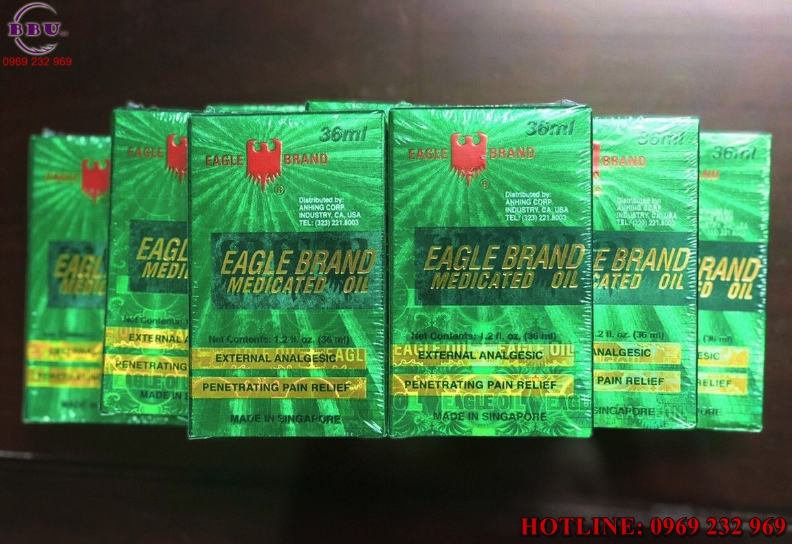 Dầu gió xanh con ó eagle brand medicated oil
