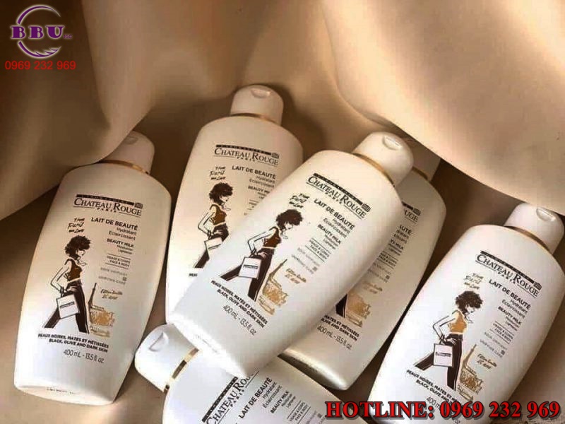 Dưỡng thể kích trắng da chateau rouge paris lait de beaute 