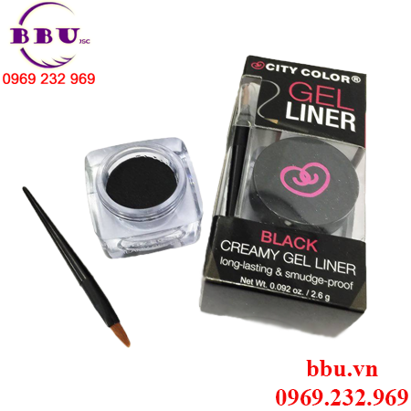 Gel kẻ măt city color black creamy gel liner của mỹ