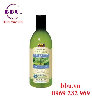 Gel tắm avalon organics peppermint của mỹ hương bạc hà