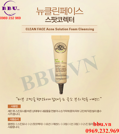 Gel trị mụn clean face spot corrector 15ml
