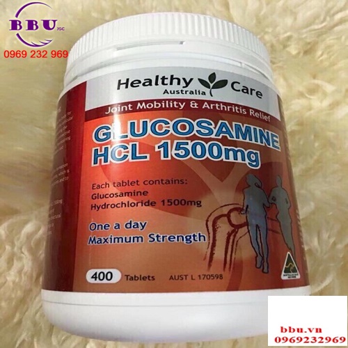 Review viên uống bổ xương khớp healthy care glucosamine hcl (1500mg x 400 viên) 