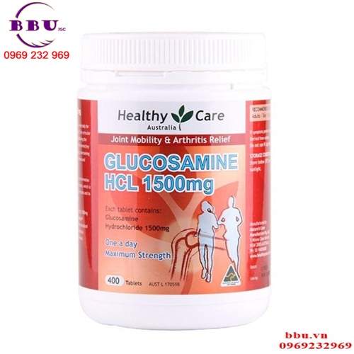 Viên uống bổ xương khớp healthy care glucosamine hcl (1500mg x 400 viên)