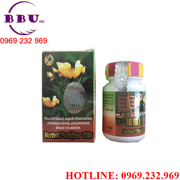 Herbal purifyer pills - thanh huyết chỉ dưỡng hoàn điều trị ngứa
