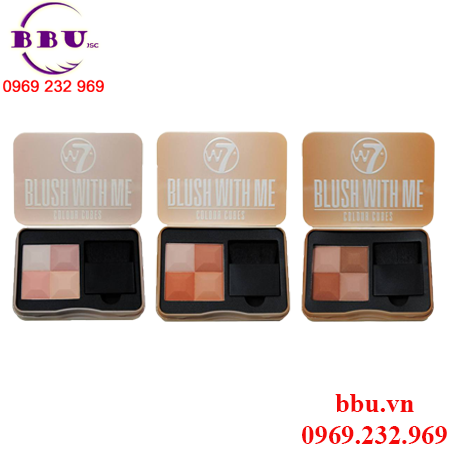 Hộp má hồng 4 ô w7 blush with me colour cubes của mỹ