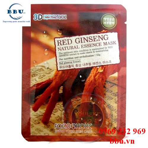 Mặt nạ dưỡng da 3d tinh chất hồng sâm hàn quốc (10 miếng)