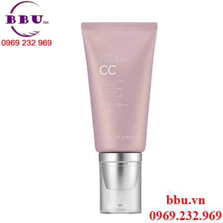 Kem cc bền màu suốt 24h the face shop triple lasting benefits spf50+/pa+++ - 40g hàn quốc
