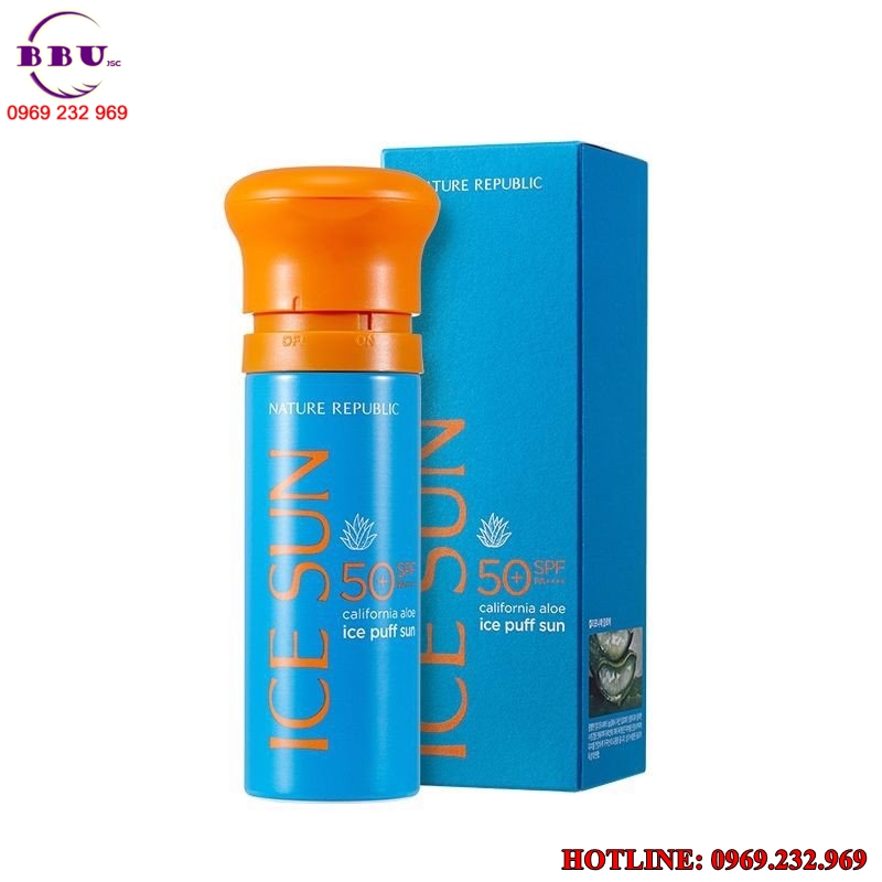 Kem chống nắng ice sun california aloe ice puff sun
