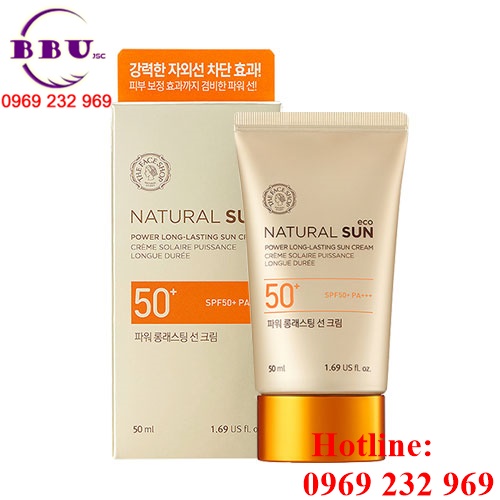 Kem chống nắng natural sun eco power long-lasting sun cream spf50/pa