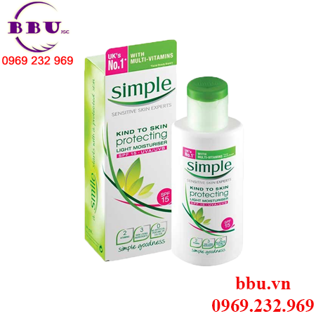 Kem dưỡng da simple kind to skin hydrating light moisturiser chính hãng