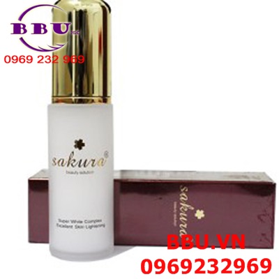 Serum dưỡng siêu trắng da chống lão hóa sakura super whitening complex