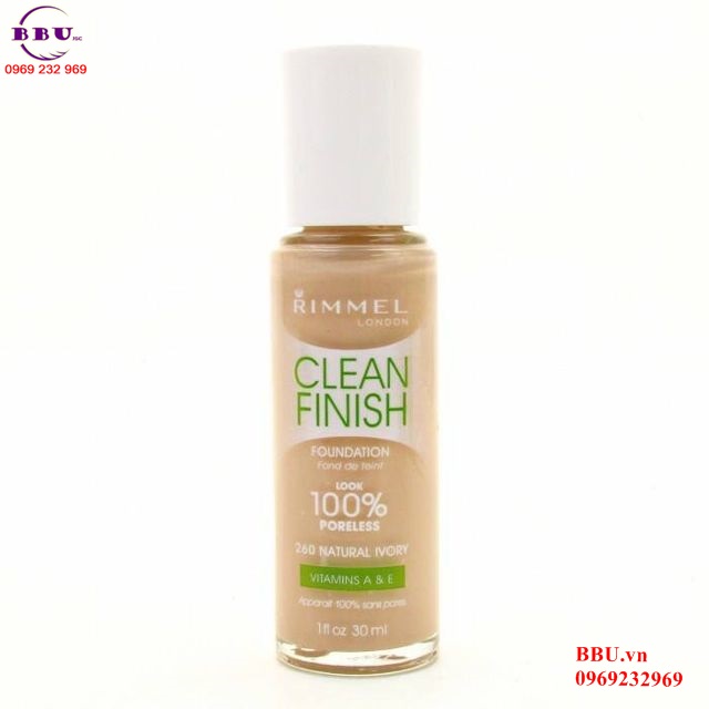 Kem nền rimmel clean finish matte 