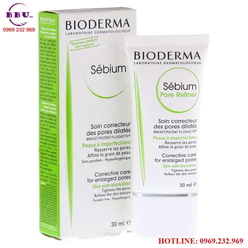Kem se khít lỗ chân lông bioderma sebium pore refiner