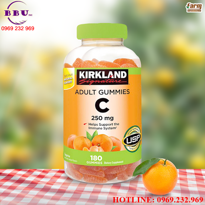 Kẹo dẻo bổ sung vitamin c kirkland adult gummies c