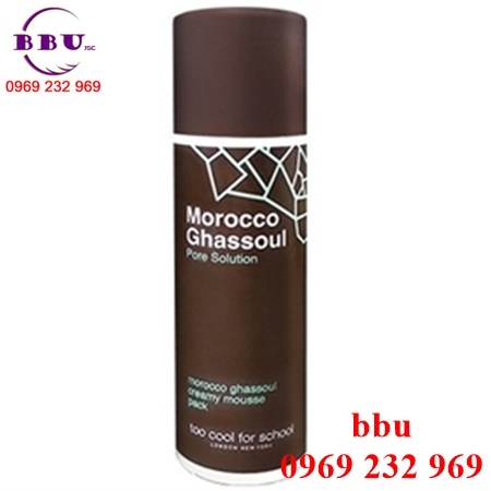 Mặt nạ dạng kem xịt too cool for school morocco ghassoul creamy mousse pack
