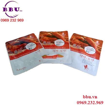 Mặt nạ dưỡng da tinh chất hồng sâm hàn quốc natureby (10 miếng) hiệu quả nhất