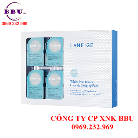 Mặt nạ ngủ dưỡng trắng dạng viên white plus renew capsule sleeping pack của hàn quốc