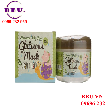 Mặt nạ ngủ làm đẹp ốc sên elizavecca glutinous mask snail cream