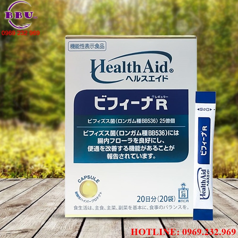 Men vi sinh health aid bifina r nhật bản 20 gói