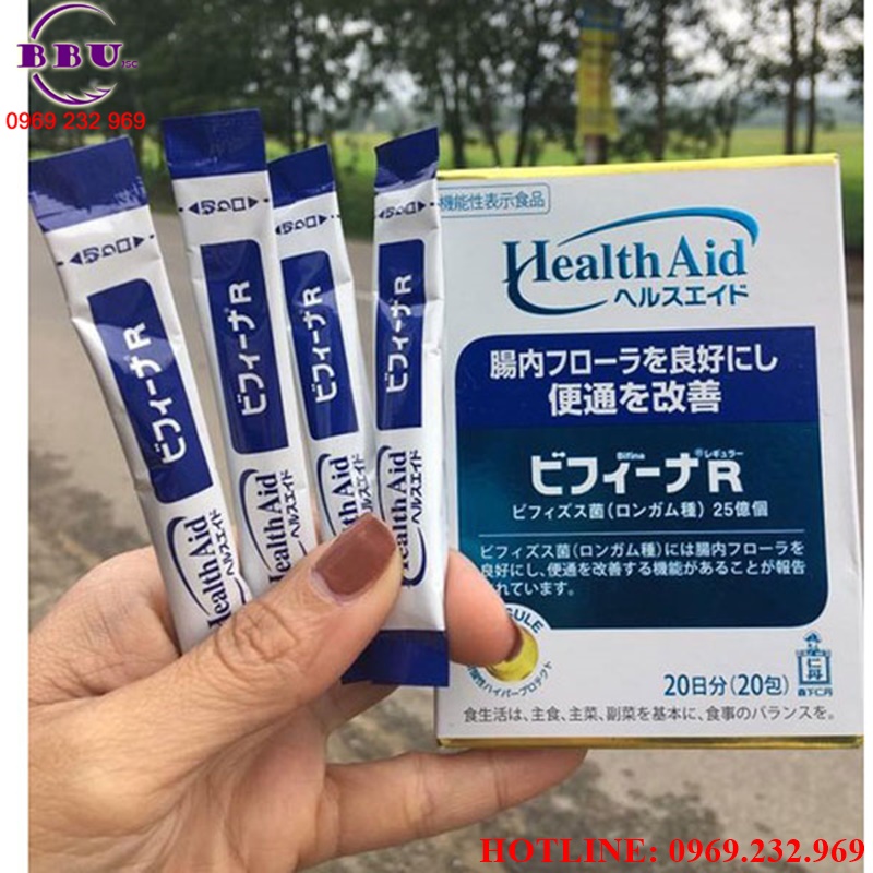 Men vi sinh health aid bifina r nhật bản 20 gói