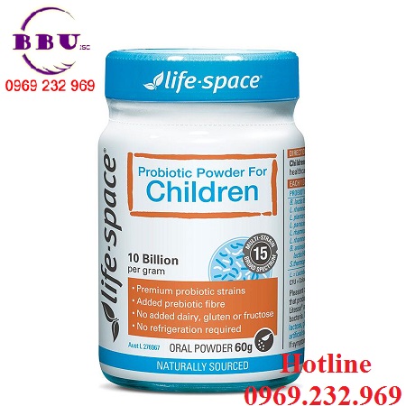Men vi sinh probiotic powder for children life space 60g của úc