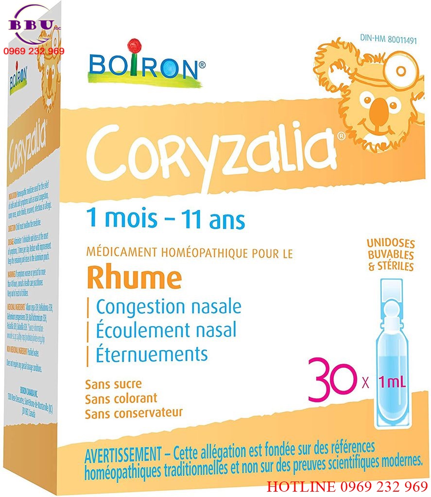 Muối uống vi lượng đồng căn coryzalia boiron