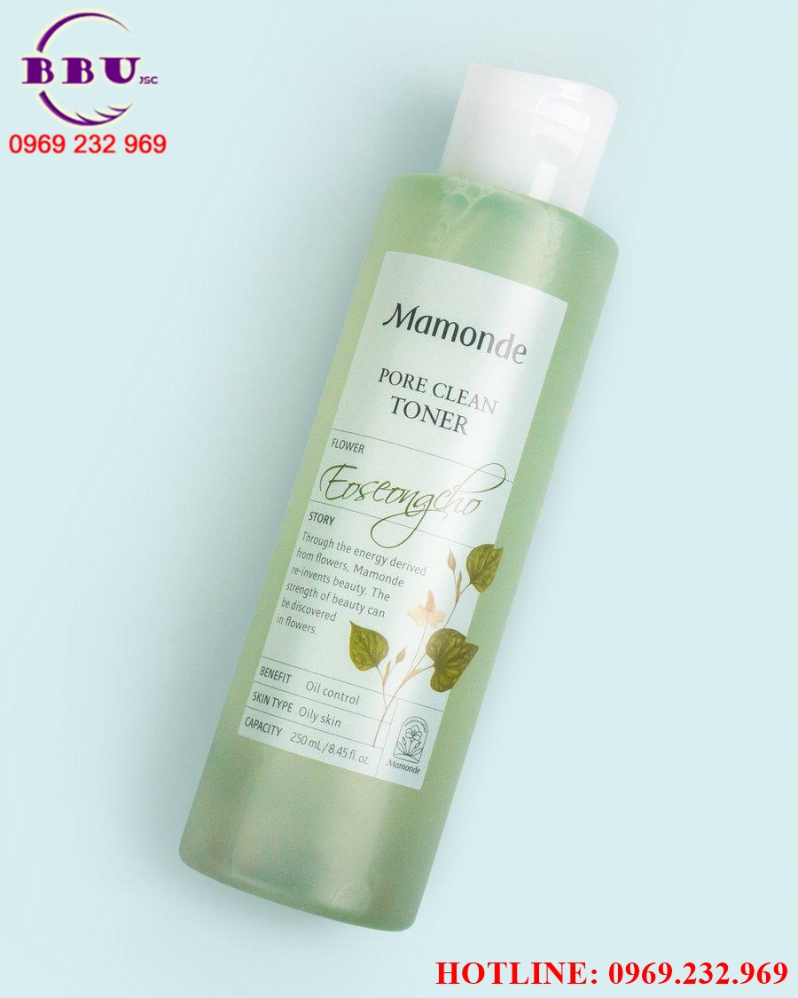 Nước cân bằng da rau diếp cá mamonde pore clean toner
