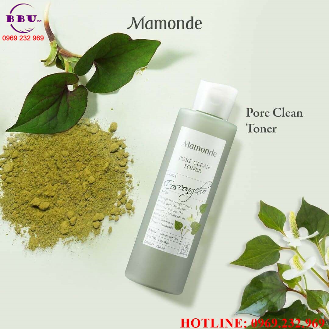 Nước cân bằng da rau diếp cá mamonde pore clean toner