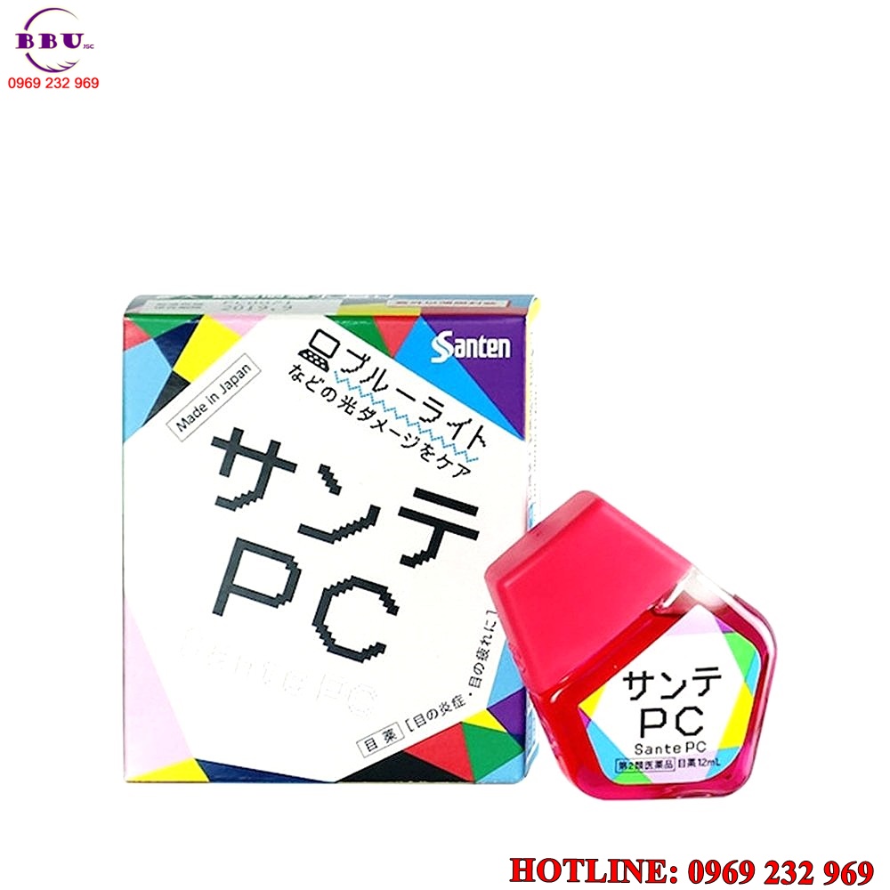 Nước nhỏ mắt santen pc giảm tia bức xạ từ máy tính