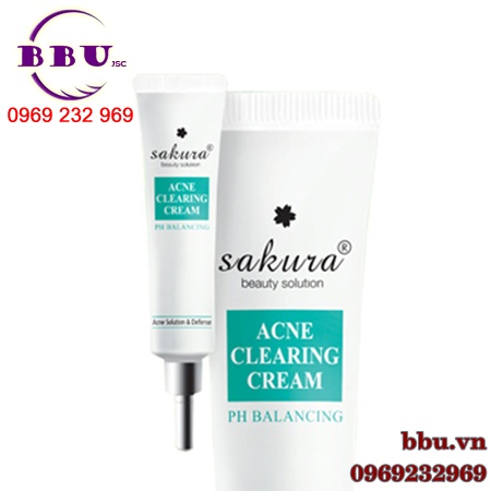 Kem đặc trị mụn sakura acne clearing cream