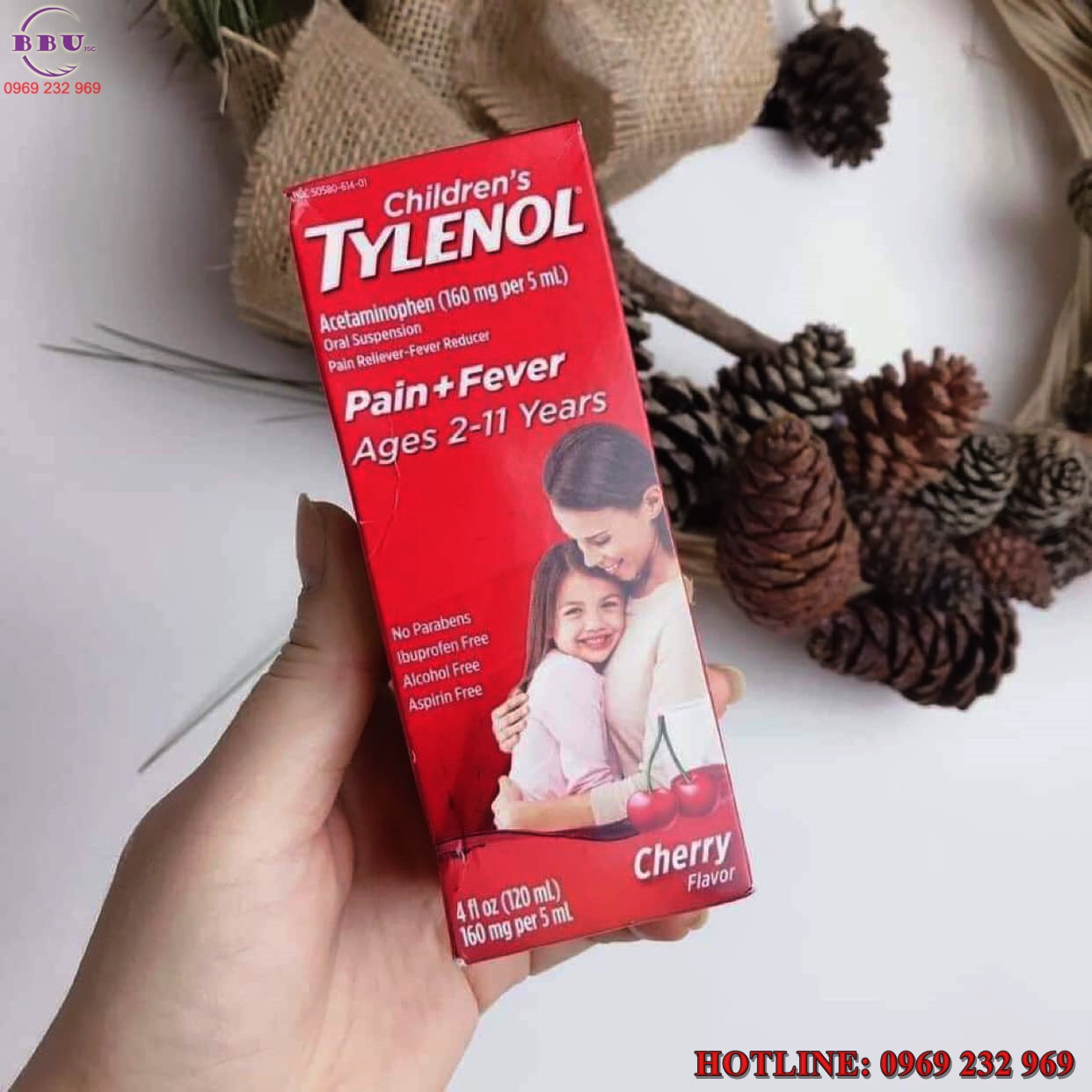 Siro giảm đau hạ sốt cho trẻ children’s tylenol pain fever