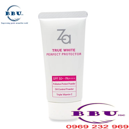 Sữa chống nắng dưỡng trắng dành cho mặt za true white ex perfect protector