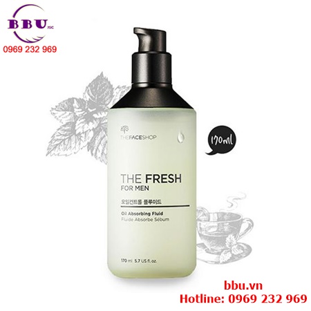 Sữa dưỡng kiểm soát dầu the fresh for men oil absorbing fluid