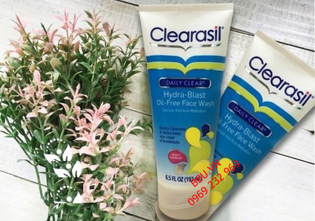 Sữa rửa mặt trị mụn  clearasil daily clear 