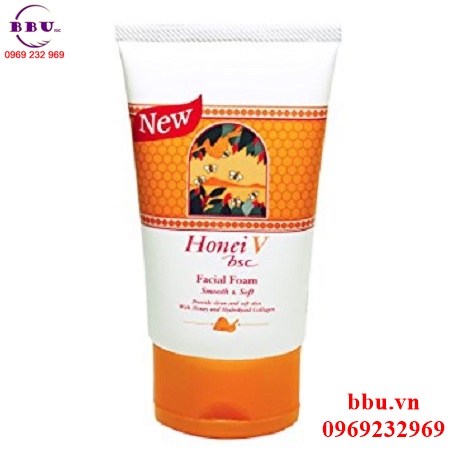Sữa rửa mặt collagen và mật ong giúp da mềm mại và sáng mịn